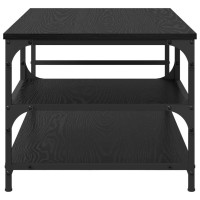 Produktbild för Kaffeebord Svart Ek 90 x 49 x 40 cm Konstruerat trä