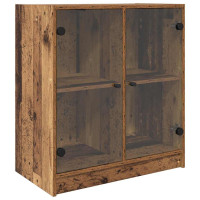 Produktbild för Sidokabinett Gammalt trä 68 x 37 x 75,5 cm Konstruerat trä