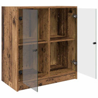 Produktbild för Sidokabinett Gammalt trä 68 x 37 x 75,5 cm Konstruerat trä