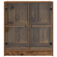 Produktbild för Sidokabinett Gammalt trä 68 x 37 x 75,5 cm Konstruerat trä