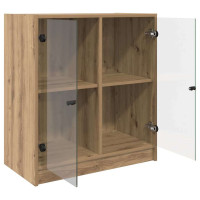 Produktbild för Sidokabinett Artisan Ek 68 x 37 x 75,5 cm Konstruerat trä