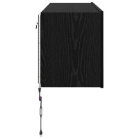 Produktbild för TV Vägghylla med LED Svart Ek 100 x 35 x 41 cm Konstruerat trä