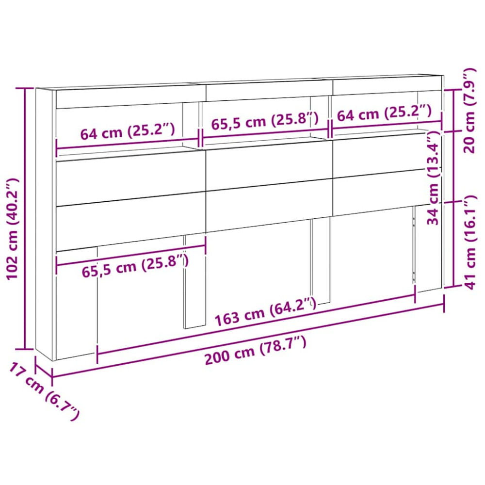 Produktbild för Huvudgavel Gammalt trä 200 x 17 x 102 cm Konstruerat trä