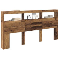 Produktbild för Huvudgavel Gammalt trä 200 x 17 x 102 cm Konstruerat trä