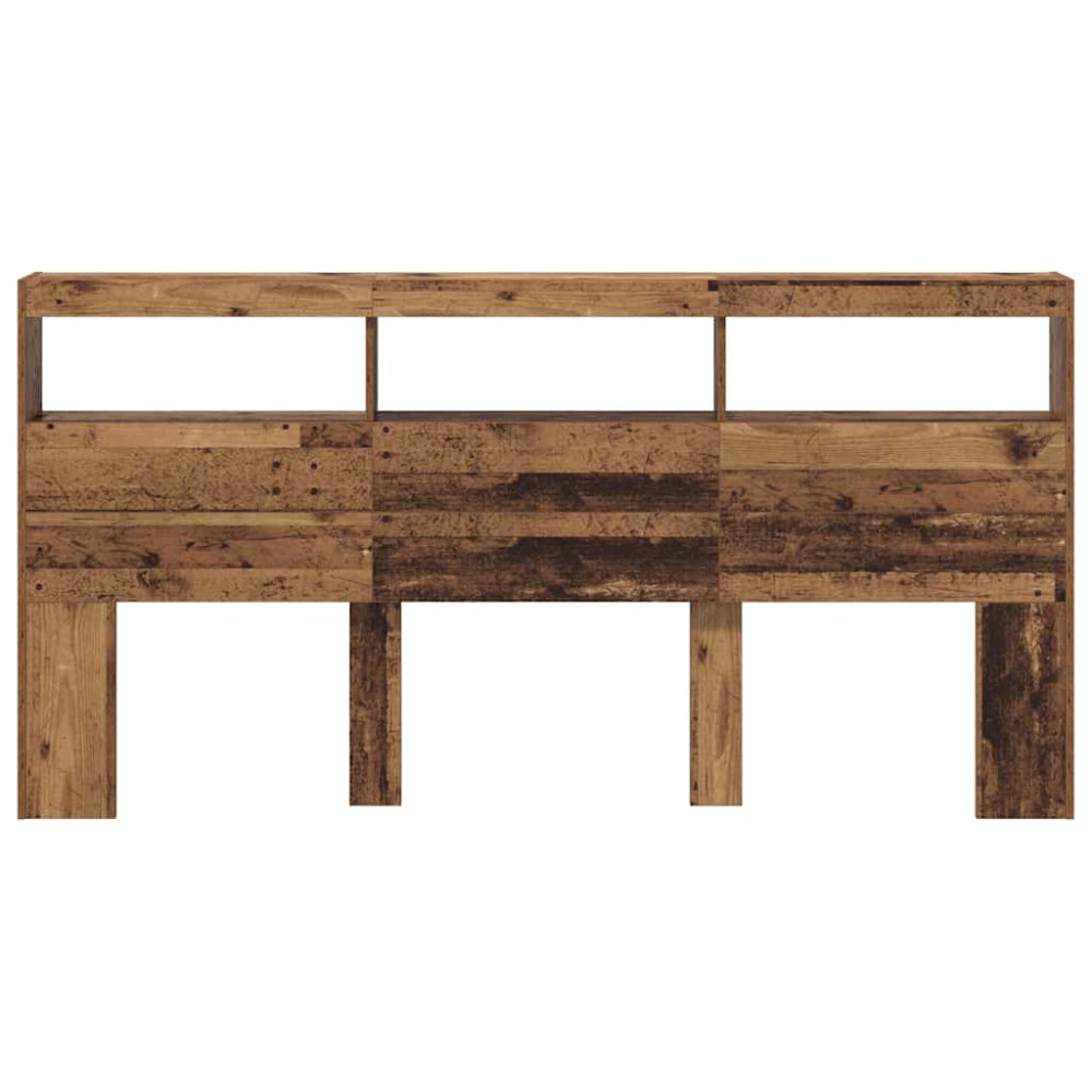 Produktbild för Huvudgavel Gammalt trä 200 x 17 x 102 cm Konstruerat trä