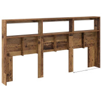 Produktbild för Huvudgavel Gammalt trä 200 x 17 x 102 cm Konstruerat trä