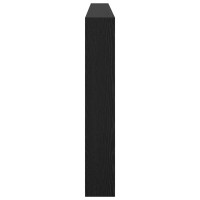 Produktbild för Huvudgavel med hylla Svart Ek 220 x 17 x 102 cm Konstruerat trä
