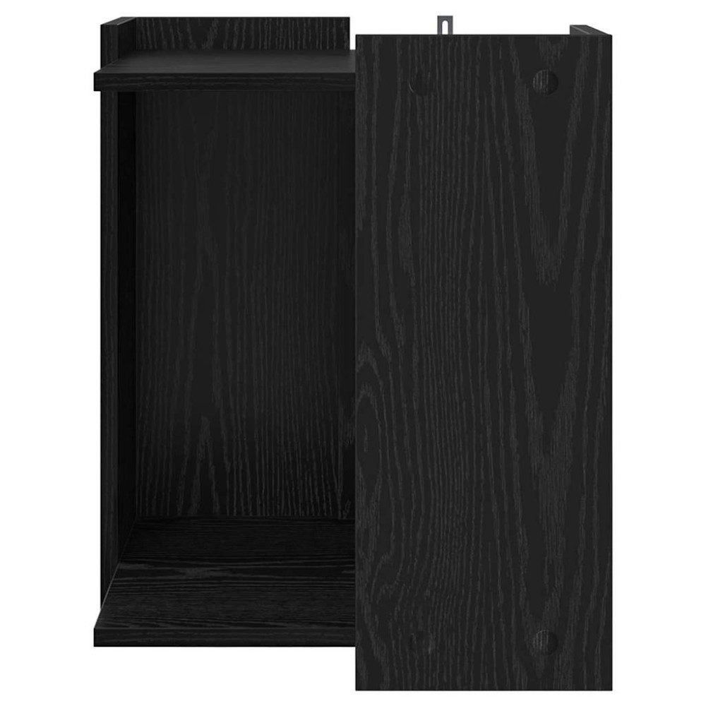 Produktbild för Kattlåda Inhägnad Svart Ek 42 x 42 x 51 cm Konstruerat trä