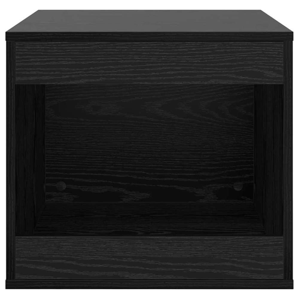 Produktbild för Kattlåda Inhägnad Svart Ek 47 x 59 x 42 cm Konstruerat trä