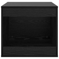 Produktbild för Kattlåda Inhägnad Svart Ek 47 x 59 x 42 cm Konstruerat trä
