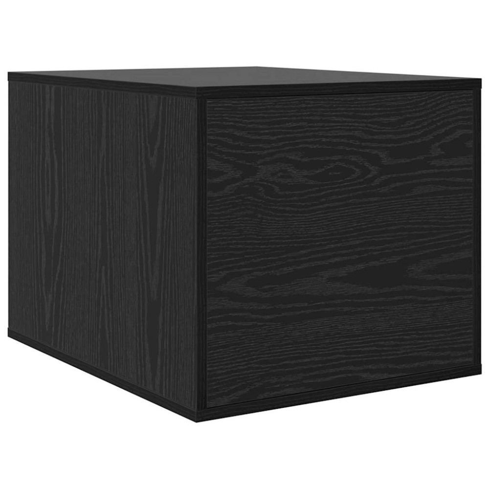 Produktbild för Kattlåda Inhägnad Svart Ek 47 x 59 x 42 cm Konstruerat trä