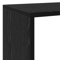 Produktbild för Rumsavdelare Bokhylla Svart Ek 143,5 x 29 x 143,5 cm