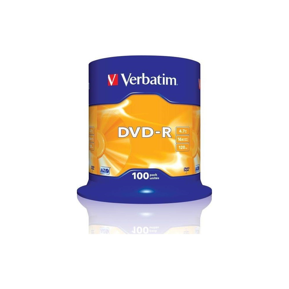 Produktbild för Verbatim - DVD-R x 100 - 4.7 GB - lagringsmedier