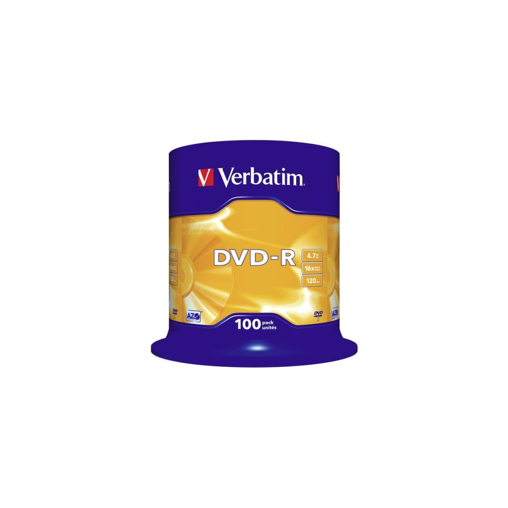 Produktbild för Verbatim - DVD-R x 100 - 4.7 GB - lagringsmedier