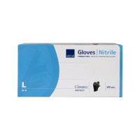 Produktbild för Abena HospiCare - handskar - storlek: 8-9 - large - nitrilgummi - svart (paket om 200)