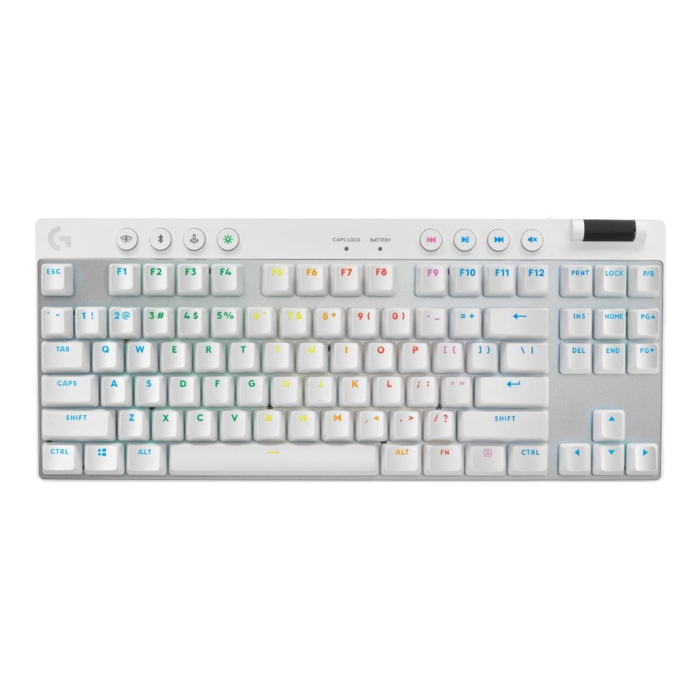 Produktbild för Logitech G PRO X TKL - tangentbord - QWERTY - nordiskt (danska/finska/norska/svenska) - vit Inmatningsenhet