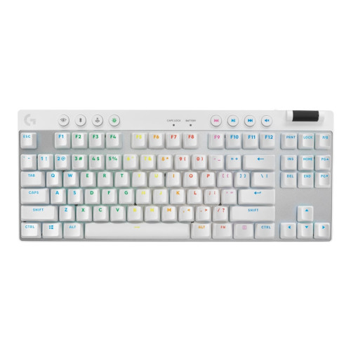 Logitech Logitech G PRO X TKL - tangentbord - QWERTY - nordiskt (danska/finska/norska/svenska) - vit Inmatningsenhet