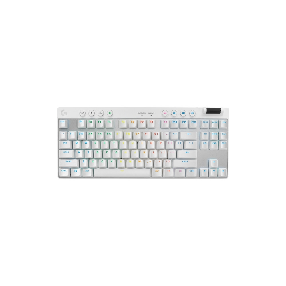 Produktbild för Logitech G PRO X TKL - tangentbord - QWERTY - nordiskt (danska/finska/norska/svenska) - vit Inmatningsenhet