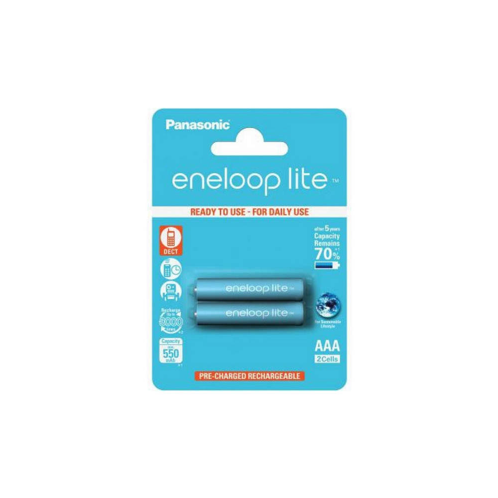 Produktbild för Panasonic eneloop lite BK-4LCCE batteri - 2 x AAA - NiMH