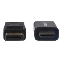 Produktbild för Manhattan DisplayPort 1.2 to HDMI Cable, 4K@60Hz, 1.8m, Male to Male, DP With Latch, Black, Not Bi-Directional, Three Year Warranty, Polybag - adapterkabel - DisplayPort / HDMI - 1.8 m