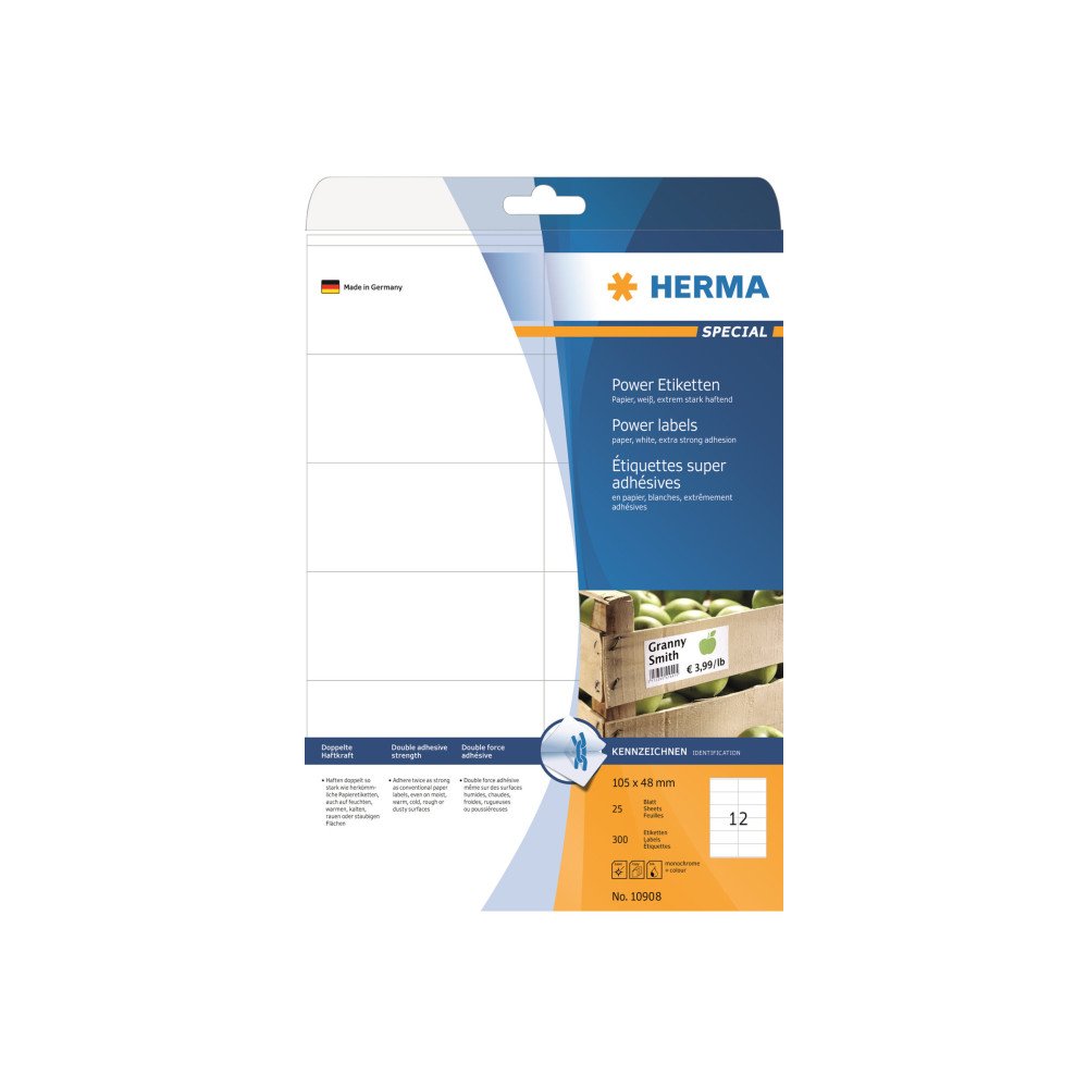 Produktbild för HERMA Special - etiketter - matt - 300 etikett (er) - 105 x 48 mm