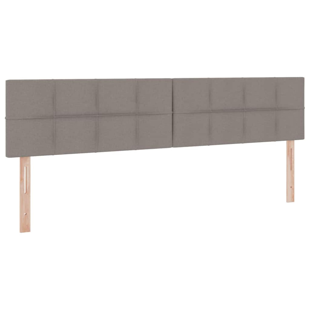 Produktbild för LED förvaringssäng med madrass Taupe 200 x 200 cm Tyg
