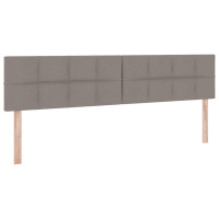 Produktbild för LED förvaringssäng med madrass Taupe 200 x 200 cm Tyg