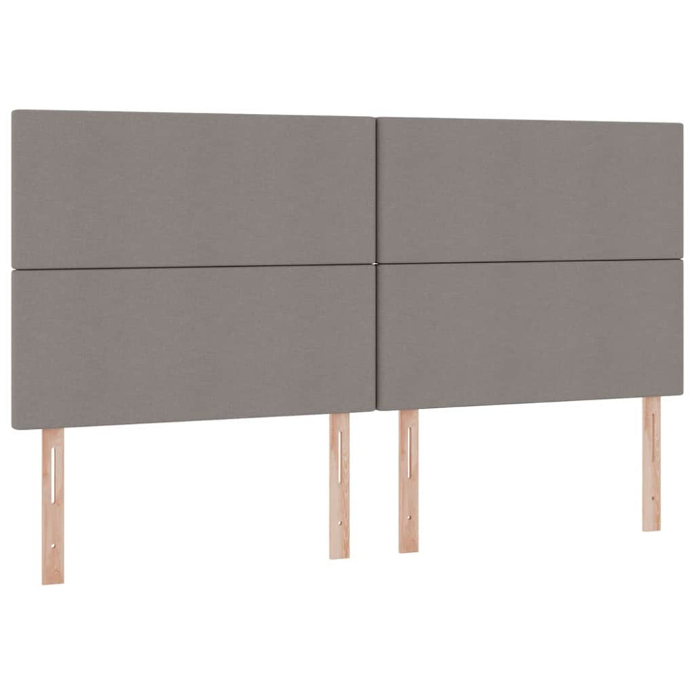 Produktbild för LED förvaringssäng med madrass Taupe 200 x 200 cm Tyg