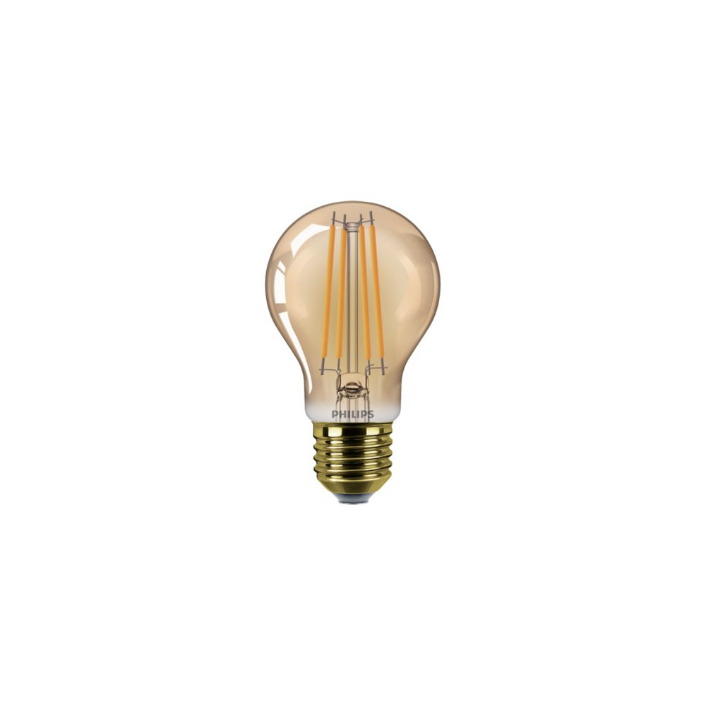 Produktbild för Philips Vintage - LED-glödlampa med filament - form: A60 - E27 - 7 W - flamljus - 1800 K - bärnsten