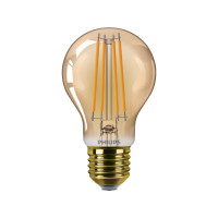 Produktbild för Philips Vintage - LED-glödlampa med filament - form: A60 - E27 - 7 W - flamljus - 1800 K - bärnsten