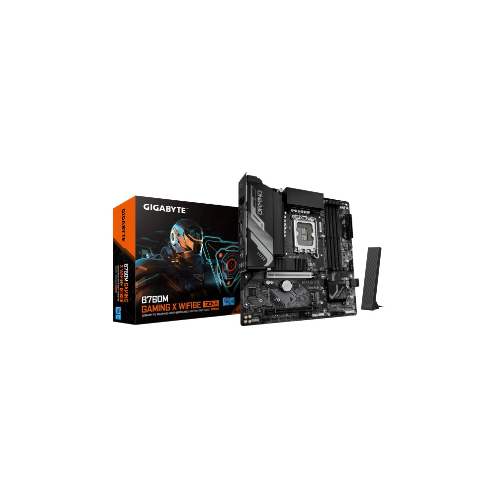Produktbild för Gigabyte B760M GAMING X WIFI6E GEN5 - moderkort - micro ATX - LGA1700-uttag - B760