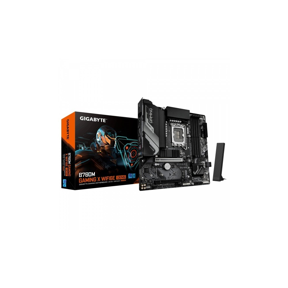Produktbild för Gigabyte B760M GAMING X WIFI6E GEN5 - moderkort - micro ATX - LGA1700-uttag - B760