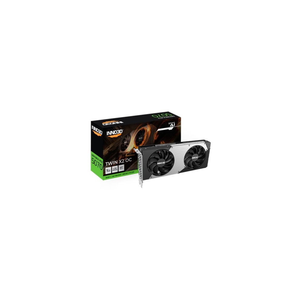 Produktbild för Inno3D GeForce RTX 5070 TWIN X2 OC - grafikkort - GeForce RTX 5070 - 12 GB