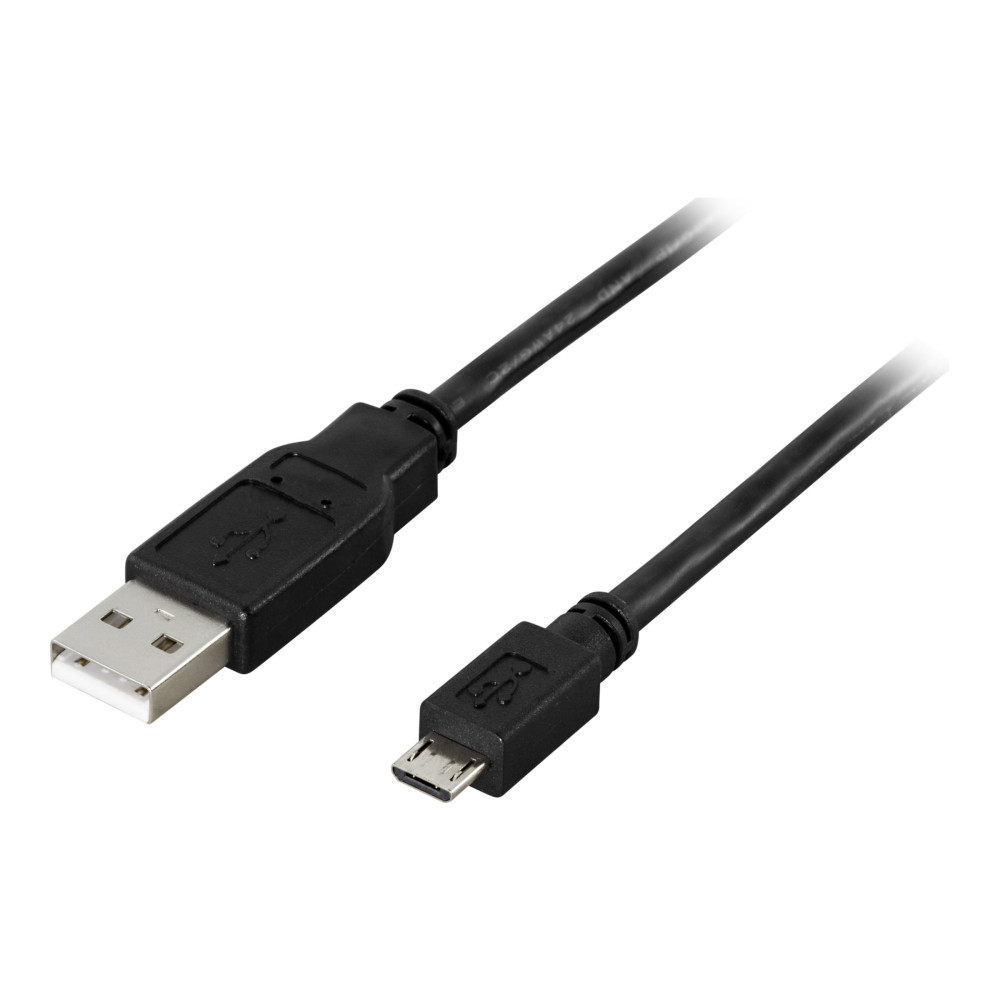 Produktbild för DELTACO USB-299S - USB-kabel - USB till mikro-USB typ B - 25 cm