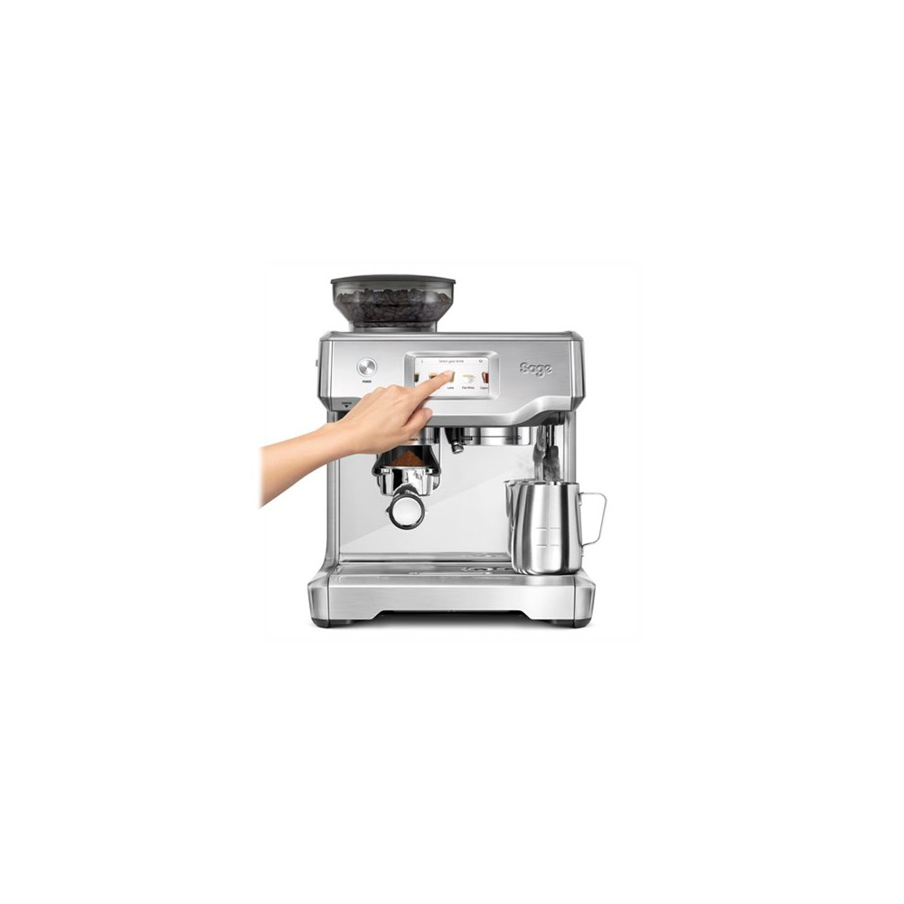 Produktbild för Sage SES880BSS4EEU1 the Barista Touch - automatisk kaffekokare med mjölkskummare - borstat rostfritt stål