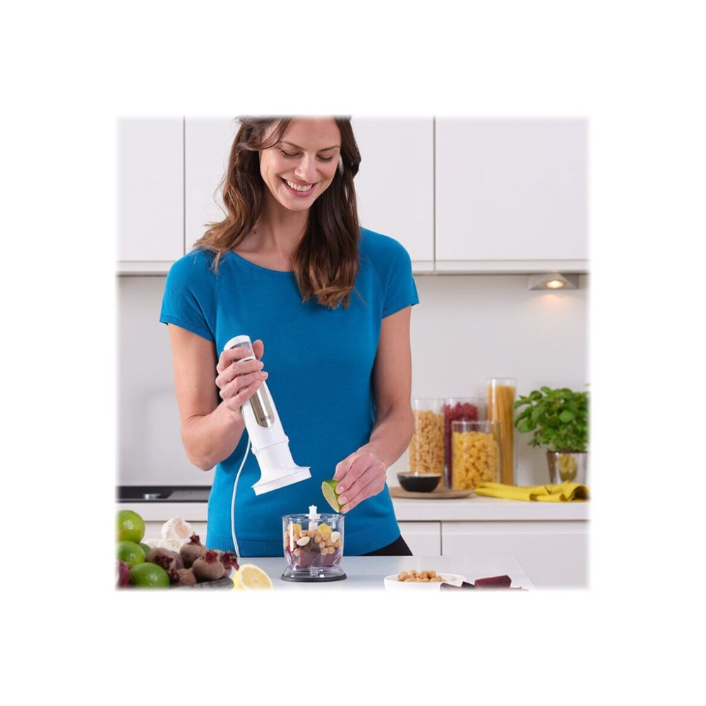 Produktbild för Braun Multiquick 7 MQ7020 WH - handmixer - premiumvitt/borstat rostfritt stål