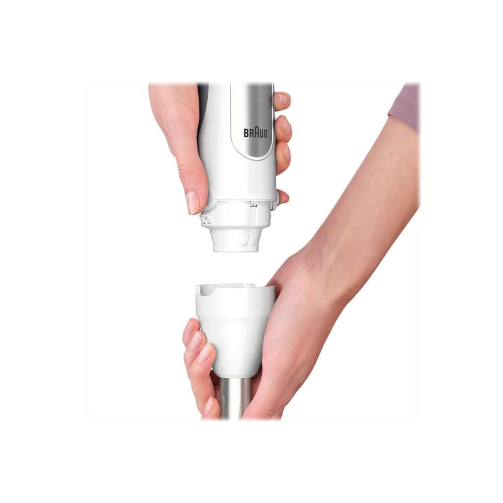 Produktbild för Braun Multiquick 7 MQ7020 WH - handmixer - premiumvitt/borstat rostfritt stål