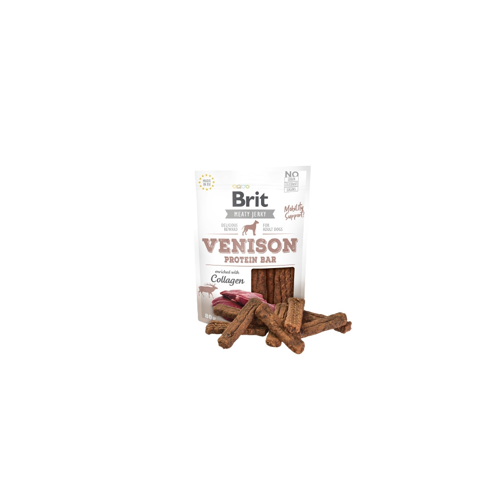 Produktbild för Brit Jerky Snack, Snacks, Hund, Adult (animal), 80 g, Socker...