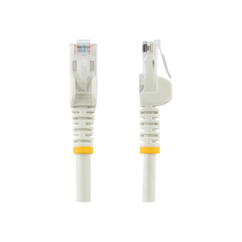 Produktbild för Startech 50cm CAT6 Ethernet Cable, 10 Gigabit Snagless RJ45 650MHz 100W PoE Patch Cord, CAT 6 10GbE UTP Network Cable w/Strain Relief, White, Wiring is UL Certified/TIA - Category 6 - 24AWG (N6PATC50CMWH) - nätverkskabel - 50 cm - vit