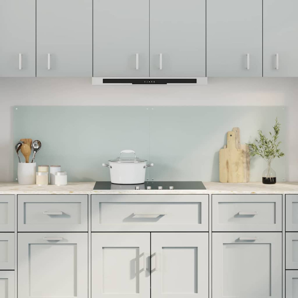 Produktbild för Köksskydd 2 pcs Vit 90 x 50 cm härdat glas