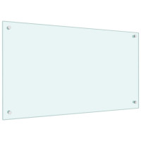 Produktbild för Köksskydd 2 pcs Vit 90 x 50 cm härdat glas