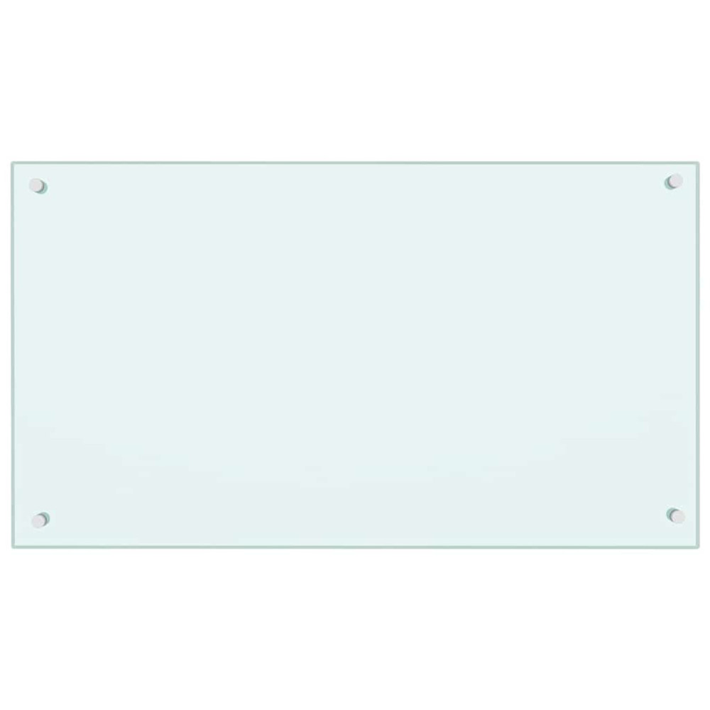 Produktbild för Köksskydd 2 pcs Vit 90 x 50 cm härdat glas