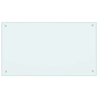 Produktbild för Köksskydd 2 pcs Vit 90 x 50 cm härdat glas