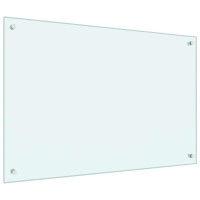Produktbild för Köksskydd 2 pcs Vit 90 x 60 cm härdat glas