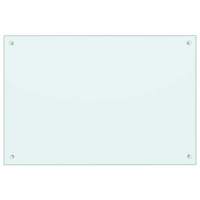 Produktbild för Köksskydd 2 pcs Vit 90 x 60 cm härdat glas