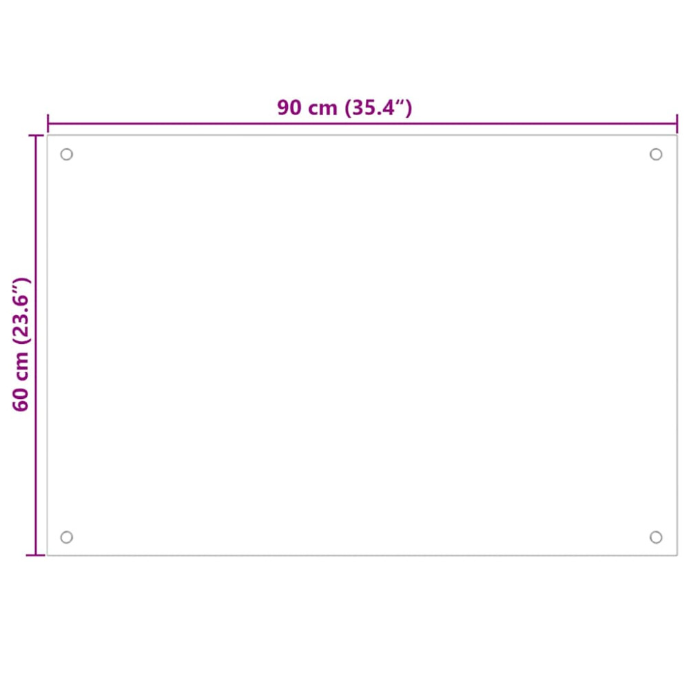 Produktbild för Köksskydd 2 pcs Vit 90 x 60 cm härdat glas