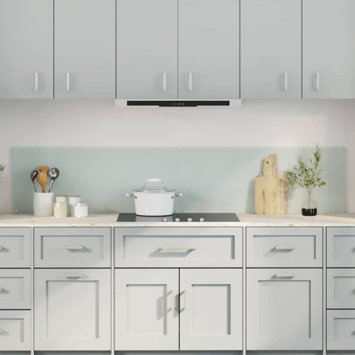 vidaXL Köksskydd 2 pcs Vit 100 x 40 cm härdat glas