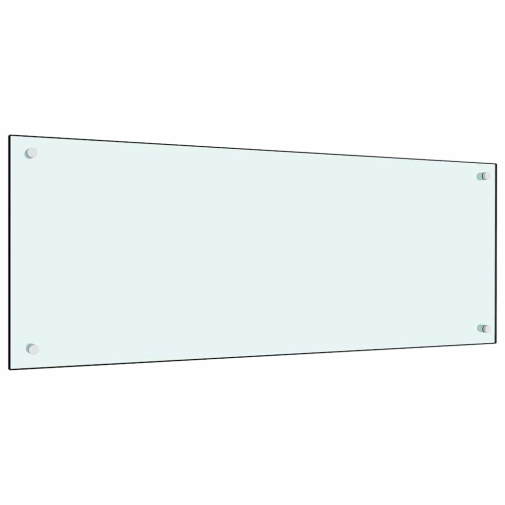 Produktbild för Köksskydd 2 pcs Vit 100 x 40 cm härdat glas