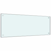 Produktbild för Köksskydd 2 pcs Vit 100 x 40 cm härdat glas