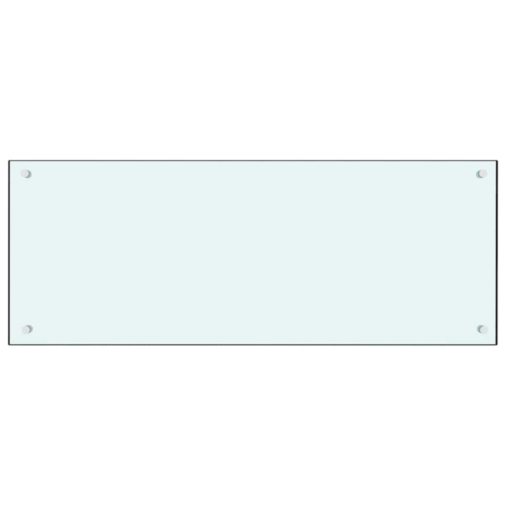 Produktbild för Köksskydd 2 pcs Vit 100 x 40 cm härdat glas
